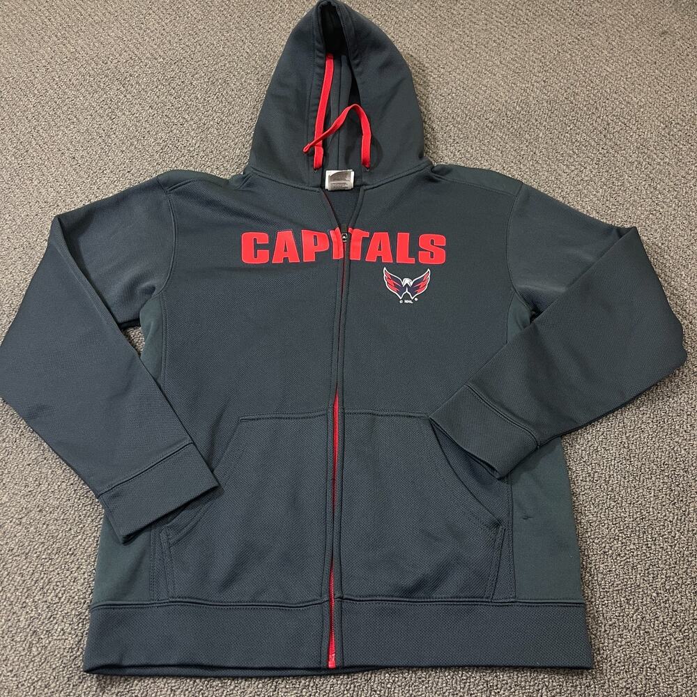 NHL Hoodie Mens Size Medium M Washington Capitals Full Zip